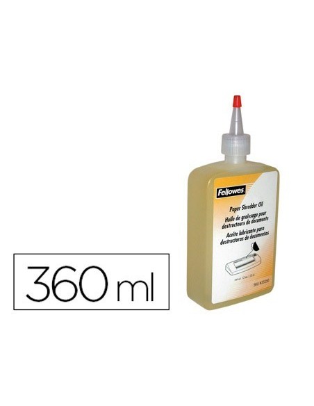 ACEITE LUBRICANTE FELLOWES PARA DESTRUCTORA DE DOCUMENTOS360 ML.