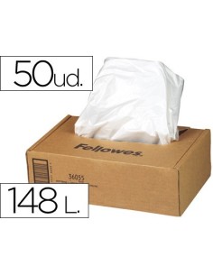 BOLSA DE RESIDUOS FELLOWES PARA DESTRUCTORA DE DOCUMENTOSCAJA CON 50 UND. PARA PS380 380CC/420/420CC/480CC