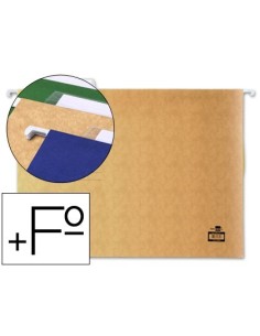 CARPETA COLGANTE LIDERPAPEL FOLIO PROLONGADO KRAFT
