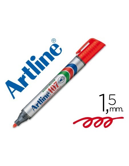 ROTULADOR ARTLINE MARCADOR PERMANENTE 107 ROJO PUNTA REDONDA