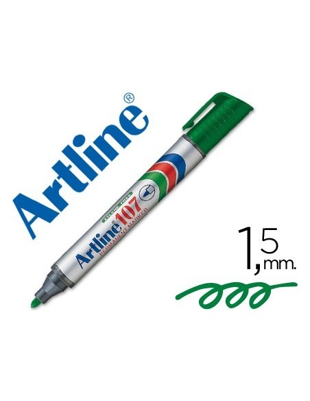 ROTULADOR ARTLINE MARCADOR PERMANENTE 107 VERDE PUNTA REDONDA