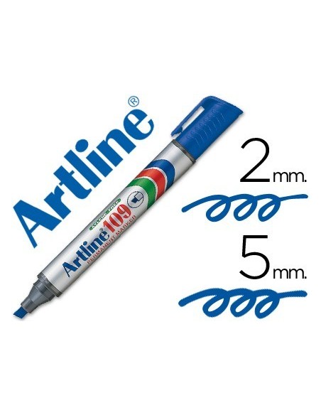 ROTULADOR ARTLINE MARCADOR PERMANENTE 109 AZUL PUNTA BISELADA