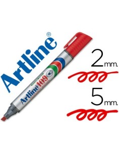 ROTULADOR ARTLINE MARCADOR PERMANENTE 109 ROJO PUNTA BISELADA