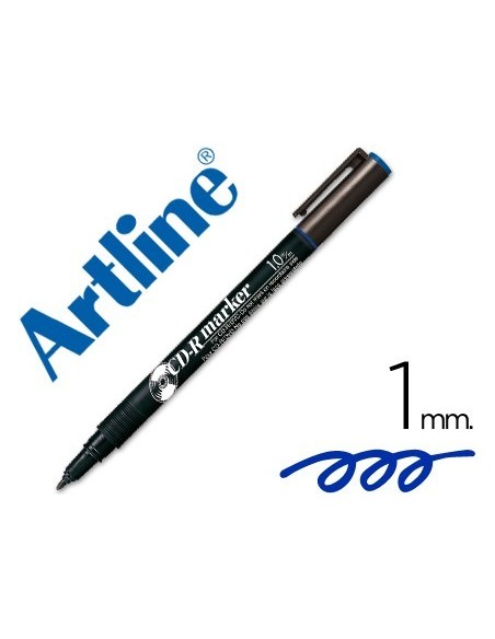 ROTULADOR ARTLINE PARA CD PUNTA DE FIBRA PERMANENTE EK-884 AZUL -PUNTA REDONDA 1.0 MM