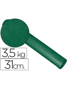 PAPEL DE REGALO KRAFT LISO KFC BOBINA 31 CM 3,5 KG COLOR VERDE