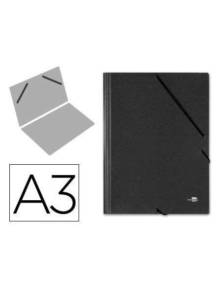 CARPETA PLANOS LIDERPAPEL A3 CARTON GOFRADO N 12 NEGRO