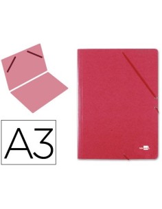 CARPETA PLANOS LIDERPAPEL A3 CARTON GOFRADO N 12 ROJO