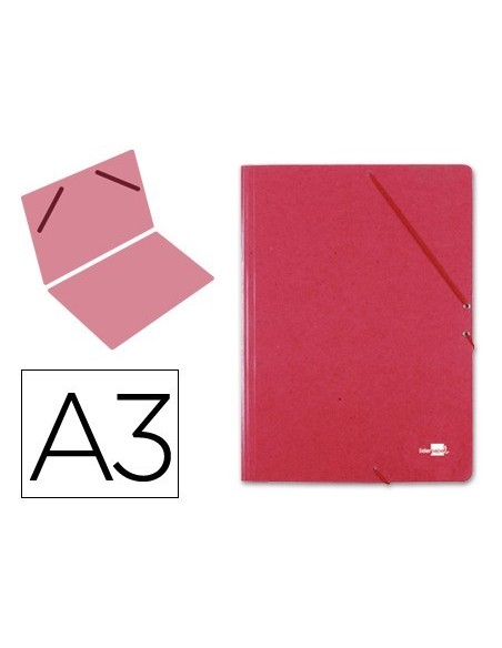 CARPETA PLANOS LIDERPAPEL A3 CARTON GOFRADO N 12 ROJO