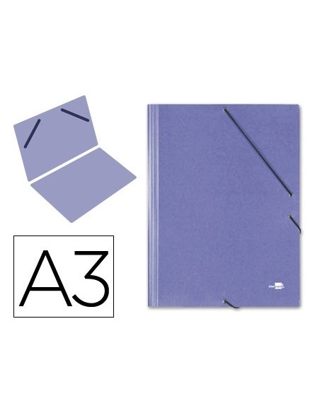 CARPETA PLANOS LIDERPAPEL A3 CARTON GOFRADO N 12 AZUL