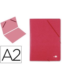 CARPETA PLANOS LIDERPAPEL A2 CARTON GOFRADO N 12 ROJO