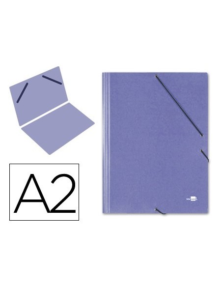 CARPETA PLANOS LIDERPAPEL A2 CARTON GOFRADO N 12 AZUL
