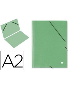 CARPETA PLANOS LIDERPAPEL A2 CARTON GOFRADO N 12 VERDE