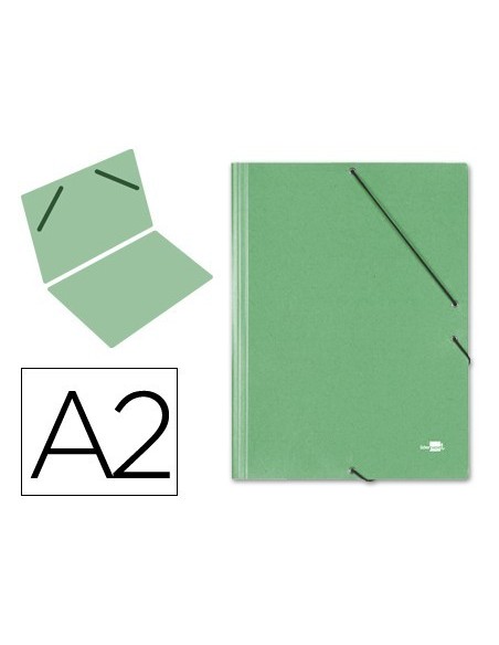 CARPETA PLANOS LIDERPAPEL A2 CARTON GOFRADO N 12 VERDE
