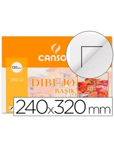 PAPEL DIBUJO BASIK 240X320 DIN A4 + 130 GR. CON RECUADRO -MINIPACK DE 10 HOJAS
