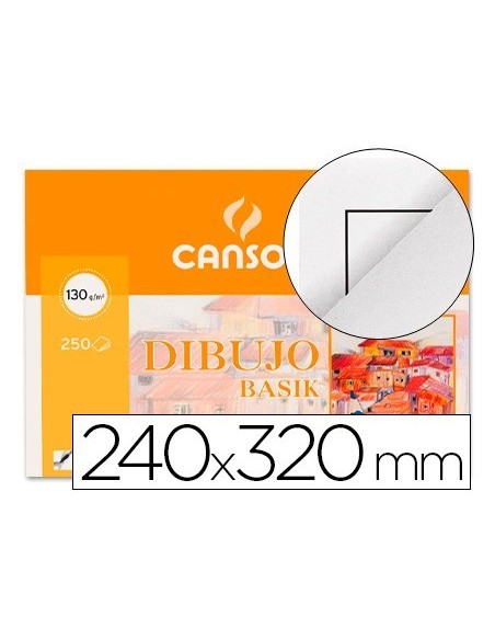 PAPEL DIBUJO BASIK 240X320 DIN A4 + 130 GR. CON RECUADRO -MINIPACK DE 10 HOJAS