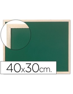 PIZARRA VERDE Q-CONNECT MARCO DE MADERA 40X30 CM SIN REPISA
