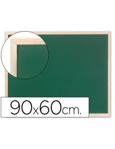 PIZARRA VERDE Q-CONNECT MARCO DE MADERA 90X60 CM SIN REPISA