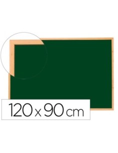PIZARRA VERDE Q-CONNECT MARCO DE MADERA 120X90 CM SIN REPISA
