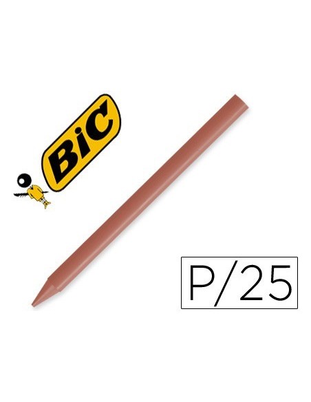 LAPICES PLASTIDECOR UNICOLOR MARRON-07 CAJA CON 25 LAPICES