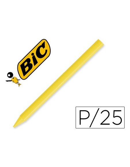 LAPICES PLASTIDECOR UNICOLOR AMARILLO-04 CAJA CON 25 LAPICES