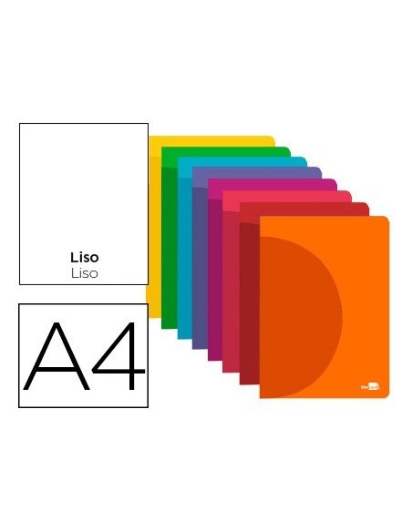 LIBRETA LIDERPAPEL 360 TAPA DE PLASTICO A4 48 HOJAS 90G/M2 LISA SIN MARGEN COLORES SURTIDOS