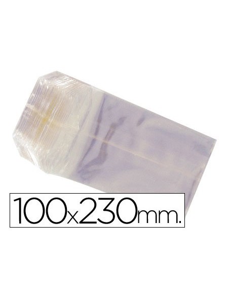 BOLSAS CELOFAN 100X230 MM PAQUETE 100 UNIDADES