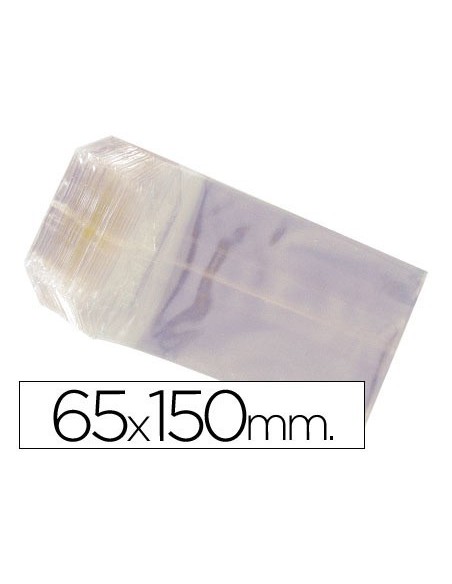 BOLSAS CELOFAN 65X150 MM PAQUETE 100 UNIDADES