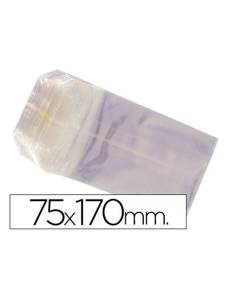 BOLSAS CELOFAN 75X170 MM PAQUETE 100 UNIDADES