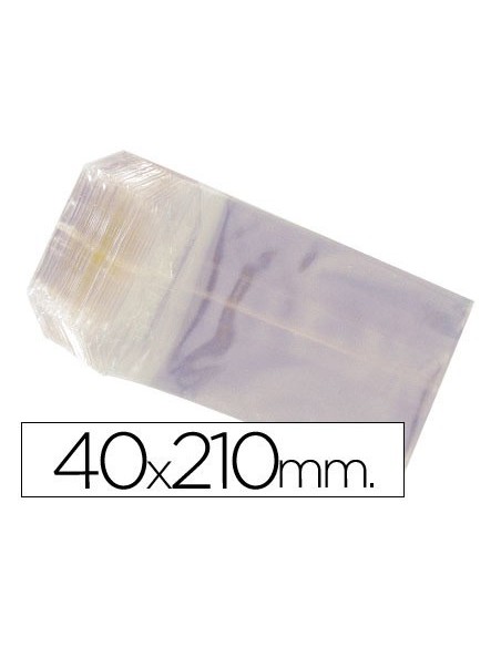 BOLSAS CELOFAN 40X210 MM PAQUETE 100 UNIDADES