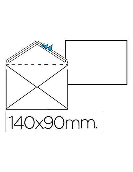 SOBRE LIDERPAPEL BLANCO REGISTRO EXTRA 90X140 MM CAJA DE 100 UNIDADES