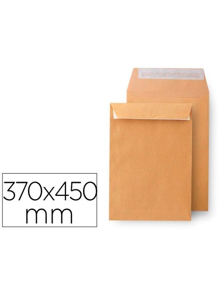 SOBRE LIDERPAPEL K-36 BOLSA KRAFT 370X450 MM CAJA DE 100 UNIDADES