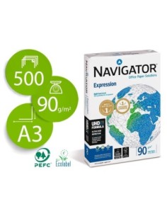 PAPEL FOTOCOPIADORA NAVIGATOR DIN A3 90 GRAMOS PAPEL MULTIUSO INK-JET Y LASERPAQUETE DE 500 HOJAS