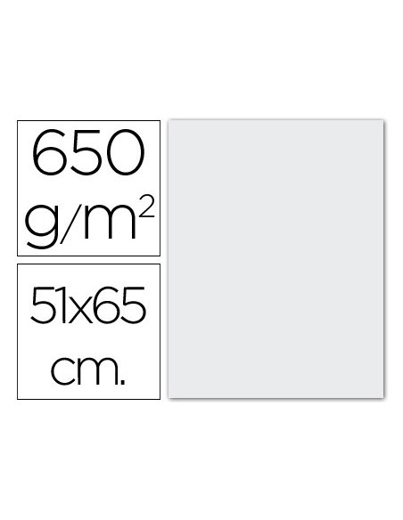 CARTULINA EXTRA BLANCA 650 GR 51X65 CM UNIDAD