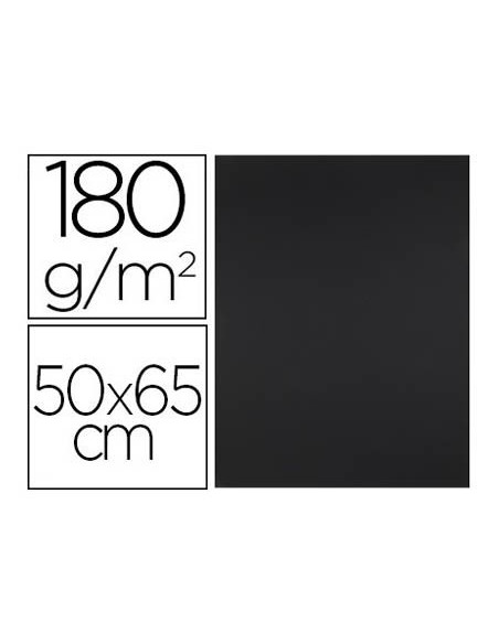 CARTULINA LIDERPAPEL 50X65 CM 180G/M2 NEGRO