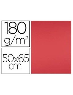 CARTULINA LIDERPAPEL 50X65 CM 180G/M2 ROJO