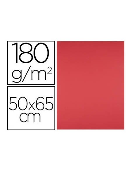 CARTULINA LIDERPAPEL 50X65 CM 180G/M2 ROJO