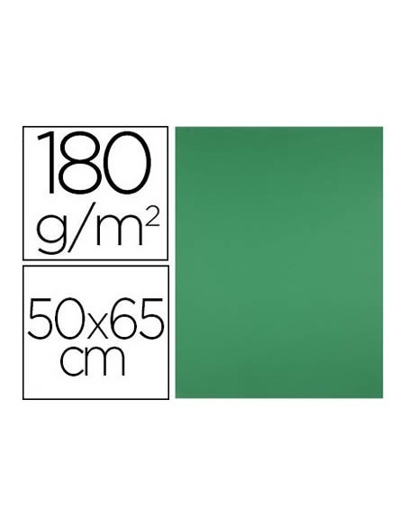 CARTULINA LIDERPAPEL 50X65 CM VERDE NAVIDAD 180 GR UNIDAD