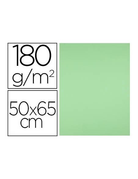 CARTULINA LIDERPAPEL 50X65 CM VERDE PISTACHO 180 GR -UNIDAD