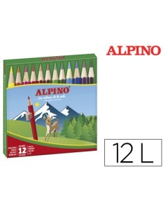 LAPICES DE COLORES ALPINO 652 CAJA DE 12 COLORES CORTOS