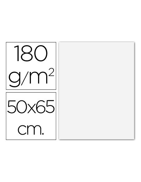 CARTULINA GUARRO EXTRA BLANCA 50X65 CM 180 GR UNIDAD