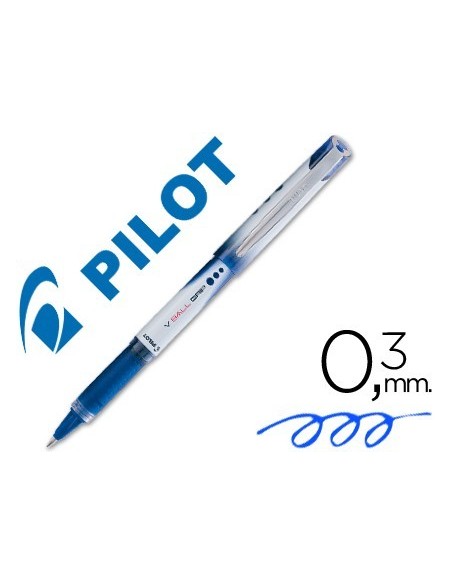 ROTULADOR PILOT ROLLER V-BALL GRIP AZUL 0.5 MM