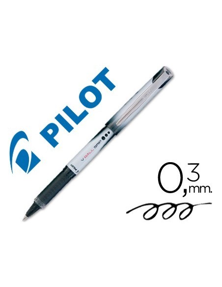 ROTULADOR PILOT ROLLER V-BALL GRIP NEGRO 0.5 MM