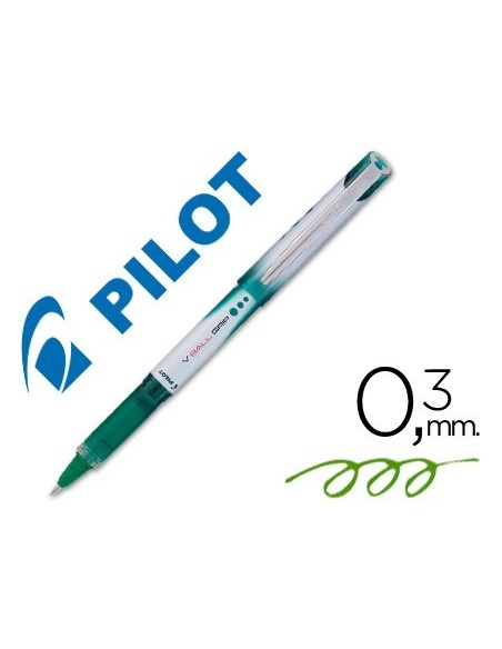 ROTULADOR PILOT ROLLER V-BALL GRIP VERDE 0.5 MM
