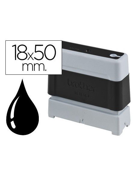 SELLO AUTOMATICO BROTHER 18 MM X 50 MM NEGRO