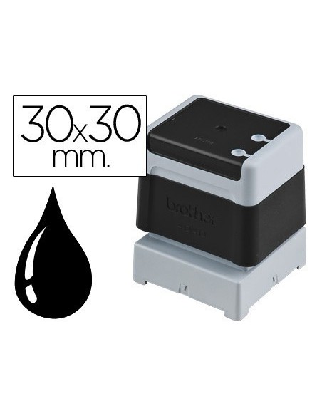 SELLO AUTOMATICO BROTHER 30 MM X 30 MM NEGRO