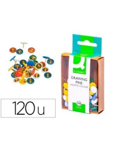 CHINCHETA Q-CONNECT COLORES SURTIDOS CAJA DE 120 UNIDADES