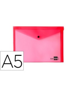 CARPETA LIDERPAPEL DOSSIER BROCHE 34350 POLIPROPILENO DIN A5 ROJA TRANSPARENTE