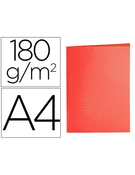 SUBCARPETA LIDERPAPEL DIN A4 ROJO INTENSO 180G/M2