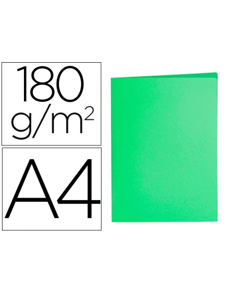 SUBCARPETA LIDERPAPEL DIN A4 VERDE INTENSO 180G/M2
