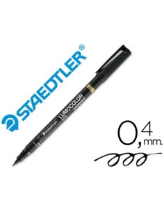ROTULADOR STAEDTLER LUMOCOLOR RETROPROYECCION PUNTA DE FIBRAPERMANENTE 313-9 NEGRO PUNTA SUPER FINA REDONDA 0.4 MM